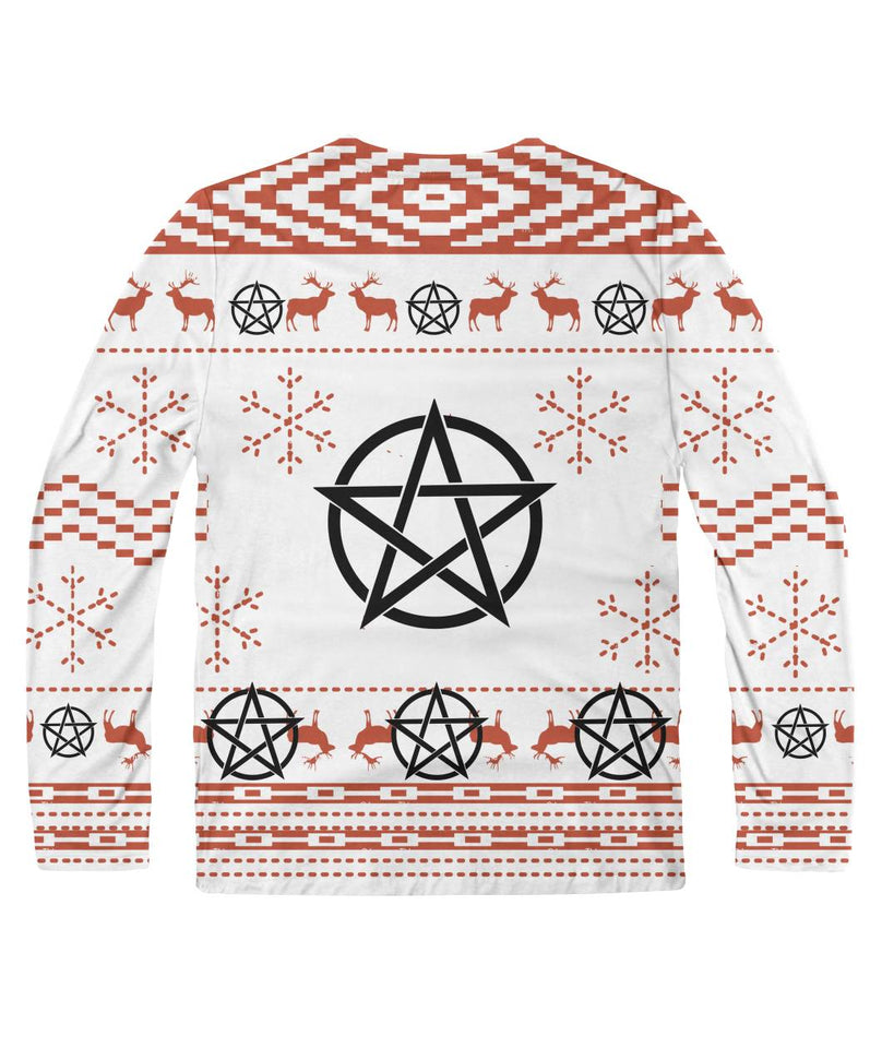 YULE Ugly Christmas Sweater  Sublimation Long Sleeve