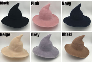 VEGAN - COTTON -  Hand Made Modern Witch Hat (Available In 6 Different Colors!)