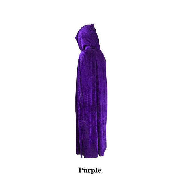 Adult Velvet Cloak With Hood  ( 5 Colors )