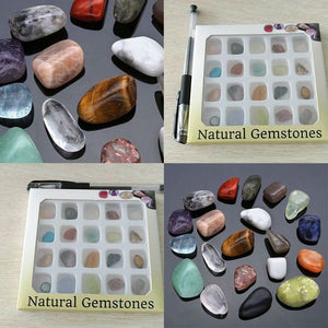 20pcs Natural Crystal Gemstone Polished Healing Chakra Stone Collection