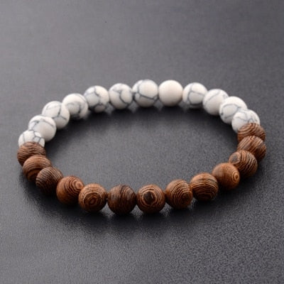 8mm New Natural Wood Beads Bracelet