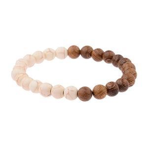 8mm New Natural Wood Beads Bracelet