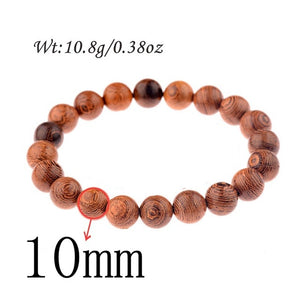 8mm New Natural Wood Beads Bracelet