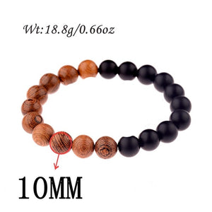 8mm New Natural Wood Beads Bracelet