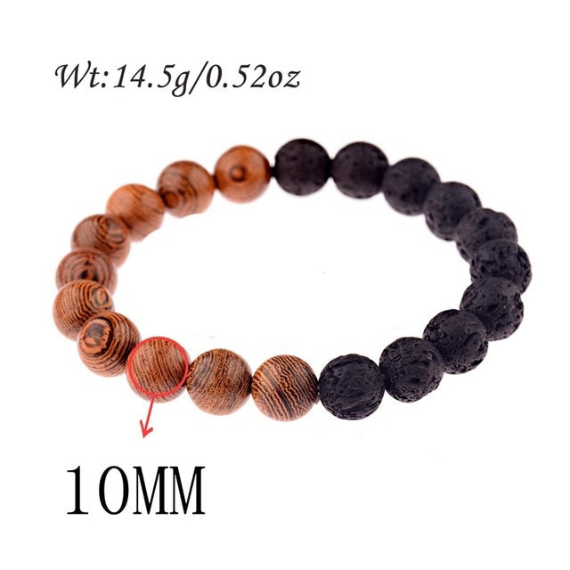 8mm New Natural Wood Beads Bracelet