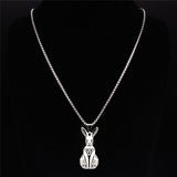 Kettle Knot Rabbit Stainless Steel Necklace