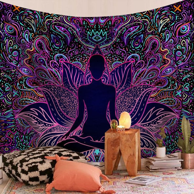 Indian Mandala Big Tapestry Wall Hanging Sandy Beach Throw Rug Blanket Camping Travel Mattress Bohemian Sleeping Pad Tapestries