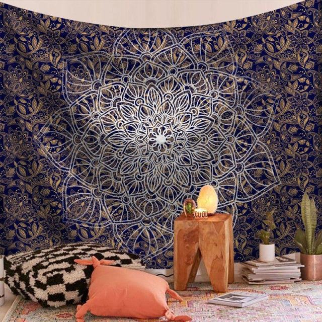 Indian Mandala Big Tapestry Wall Hanging Sandy Beach Throw Rug Blanket Camping Travel Mattress Bohemian Sleeping Pad Tapestries