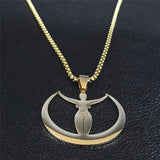 Witchcraft Moon Goddess Stainless Steel Necklace