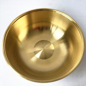 Brass Ritual Altar Bowl With Pentagram