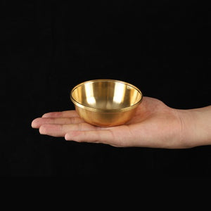 Brass Ritual Altar Bowl With Pentagram