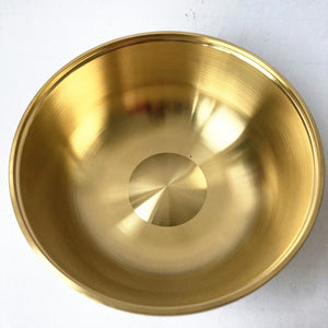 Brass Ritual Altar Bowl With Pentagram