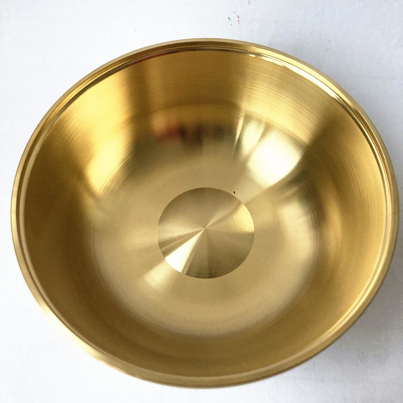 Brass Ritual Altar Bowl With Pentagram