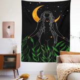 Indian Moon Phase Girl Mandala Tapestry Wall Hanging Boho decor macrame hippie Witchcraft Tapestry wall decoration cloth