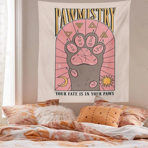 Tarot Cat Paws Tapestrym