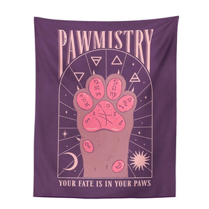 Tarot Cat Paws Tapestrym