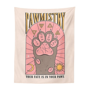 Tarot Cat Paws Tapestrym