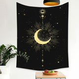 Psychedelic Moon Starry Tapestry Girl Wall Hanging Room Sky Carpet Dorm Tapestries Art Home Decoration Accessories 95 x 73cm