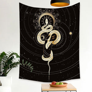 Psychedelic Moon Starry Tapestry Girl Wall Hanging Room Sky Carpet Dorm Tapestries Art Home Decoration Accessories 95 x 73cm