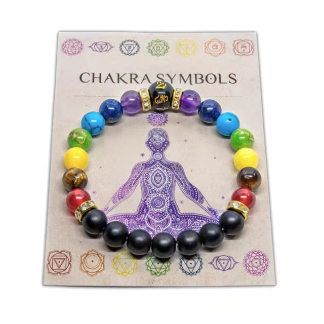 7 Chakra Bracelet with Meaning Card