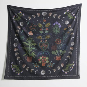 Psychedelic Moon Phase Tapestry