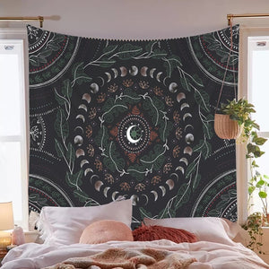 Psychedelic Moon Phase Tapestry