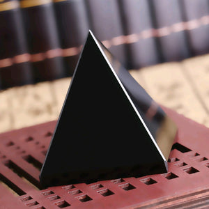 Pyramid Healing Crystal Crafts Black Natural Obsidian