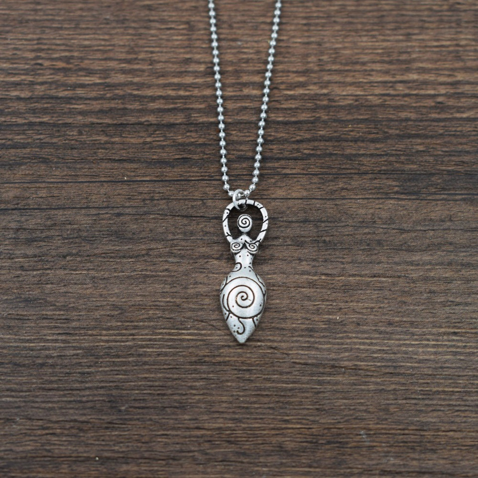 Spiral Goddess Pendant Necklace