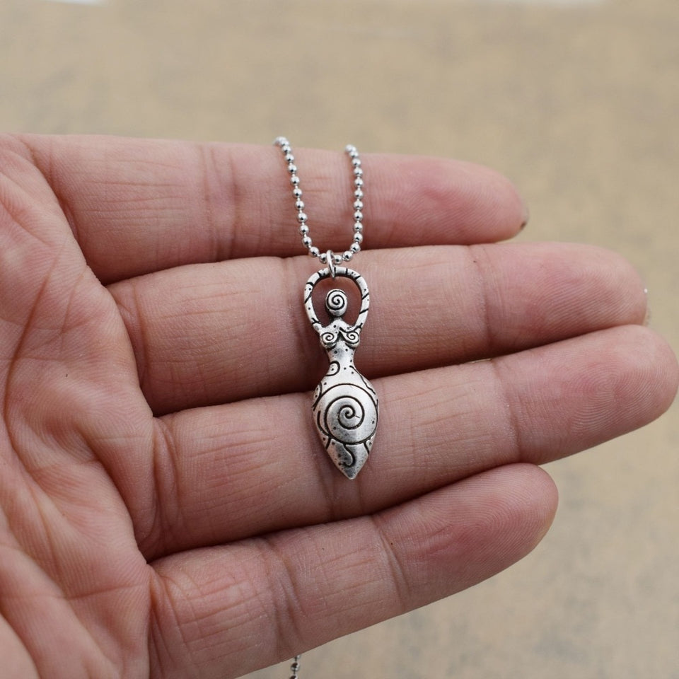 Spiral Goddess Pendant Necklace