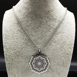 Lotus Stainless Steel Chain Necklace