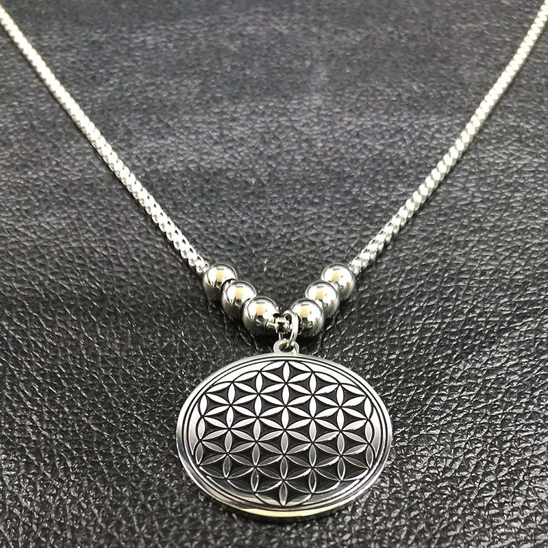 Flower of Life Stainless Steel Necklace