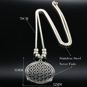 Flower of Life Stainless Steel Necklace