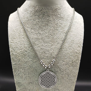 Flower of Life Stainless Steel Necklace