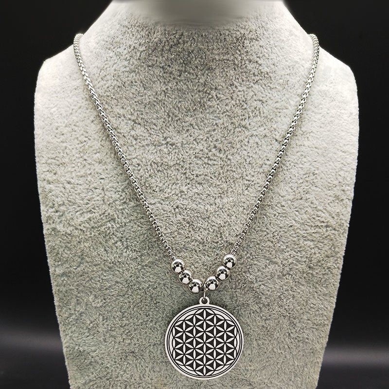 Flower of Life Stainless Steel Necklace