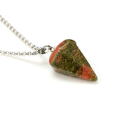 Natural Crystal Energy Healing Point Reiki Chakra Pendant Necklace