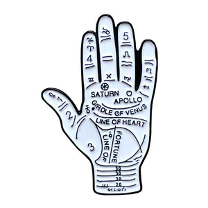 Phrenology Hand Enamel Pin Badge